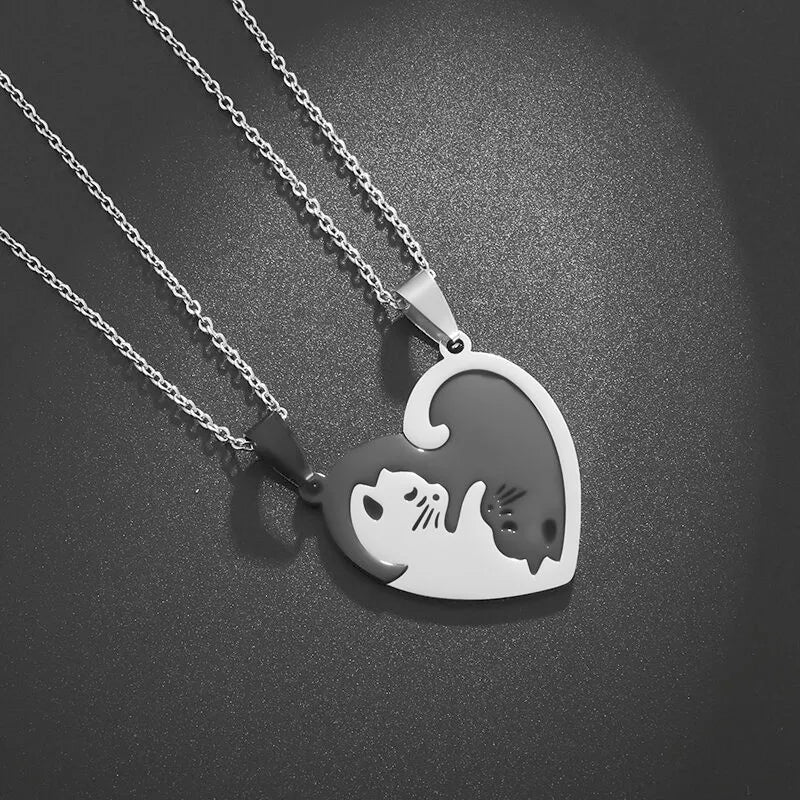 Stainless Steel Cat Necklace