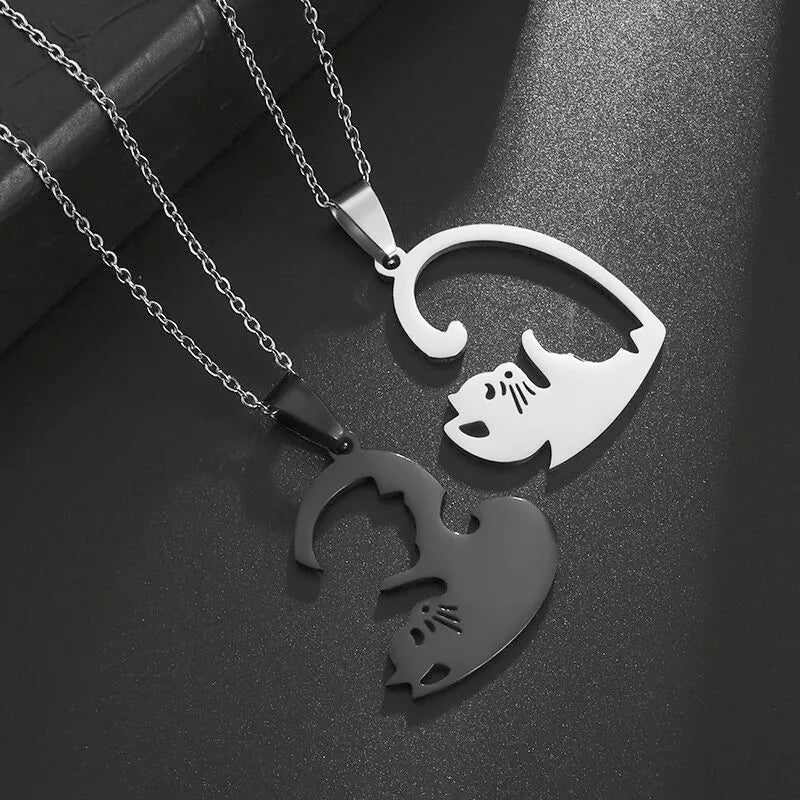 Stainless Steel Cat Necklace